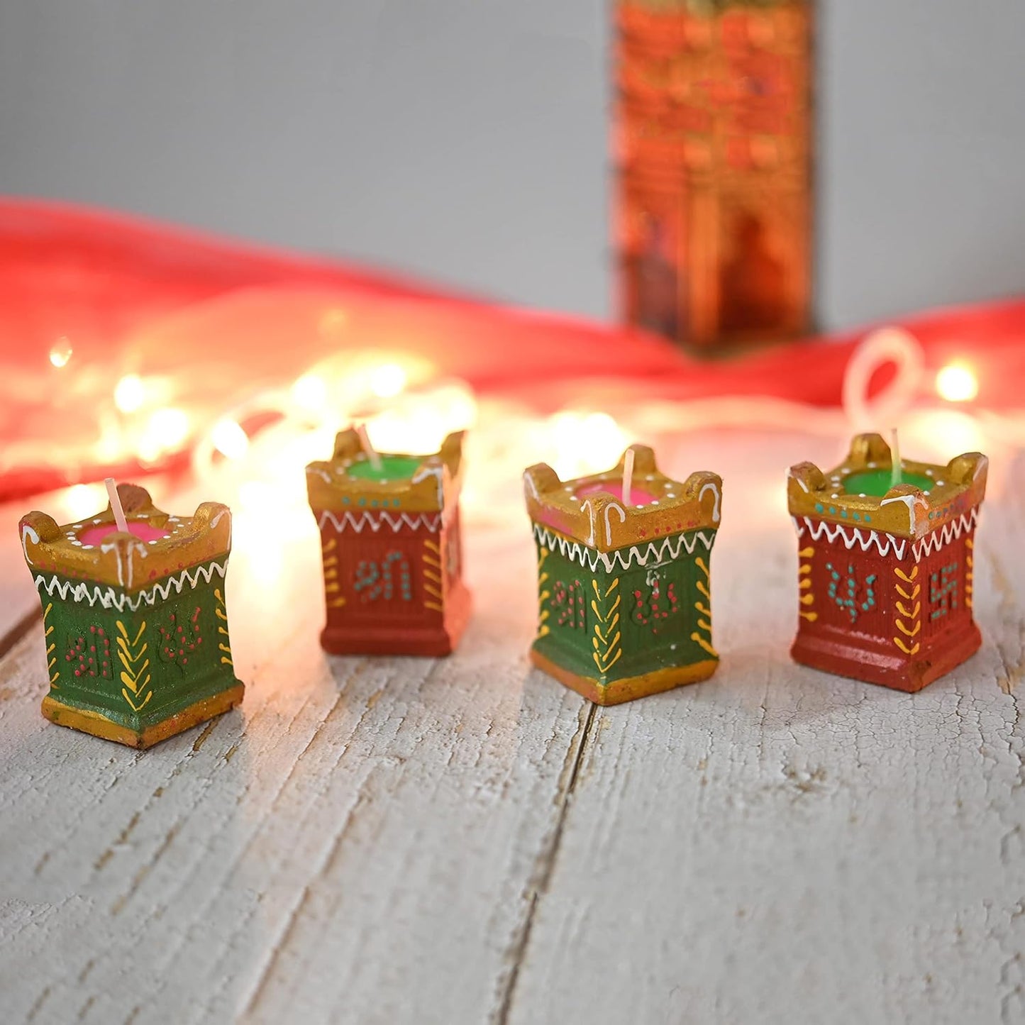 Handmade Decorative Tulsi Diya Deepak Set For Diwali