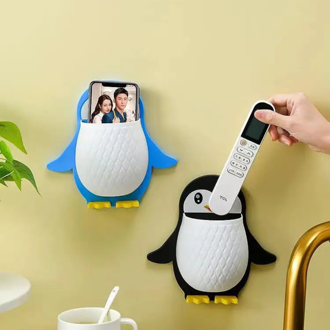Penguin-Shaped Wall-Mounted Multipurpose Organizer