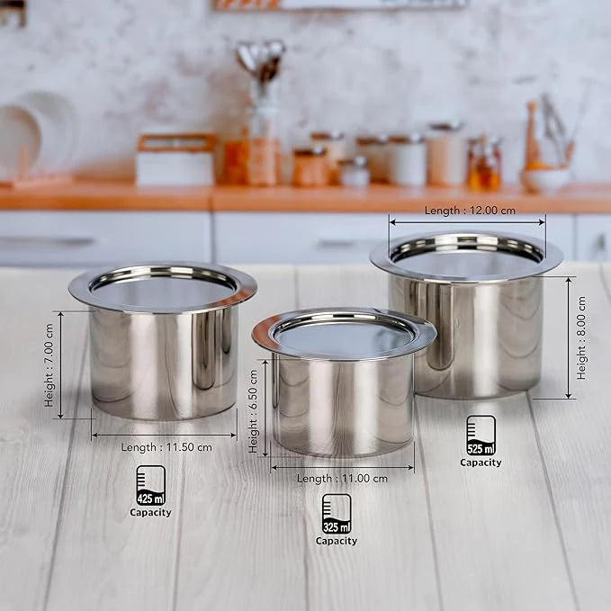 Flat Bottom Steel Container Set