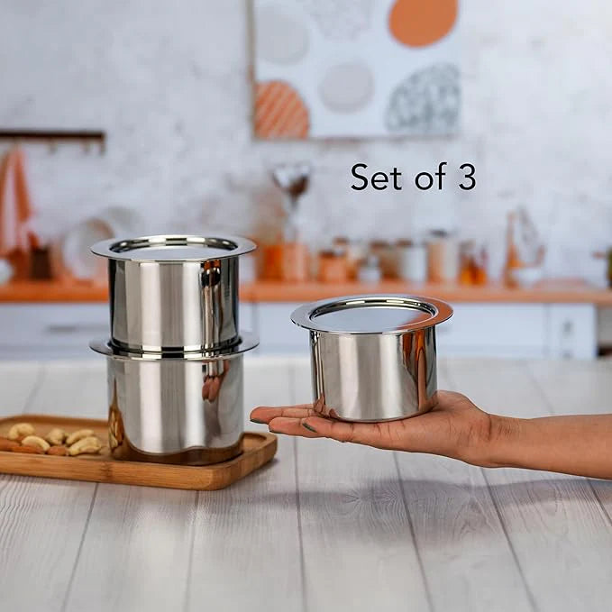 Flat Bottom Steel Container Set