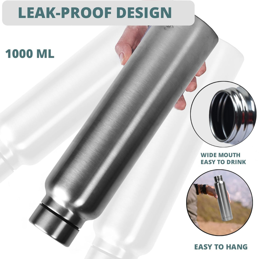 Aqua 1000ml Stainless Steel Water Bottle (BUY 3 GET 1 FREE)