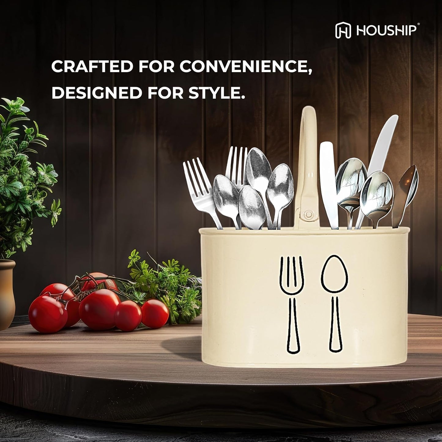 Metal Cutlery Holder for Kitchen & Dining