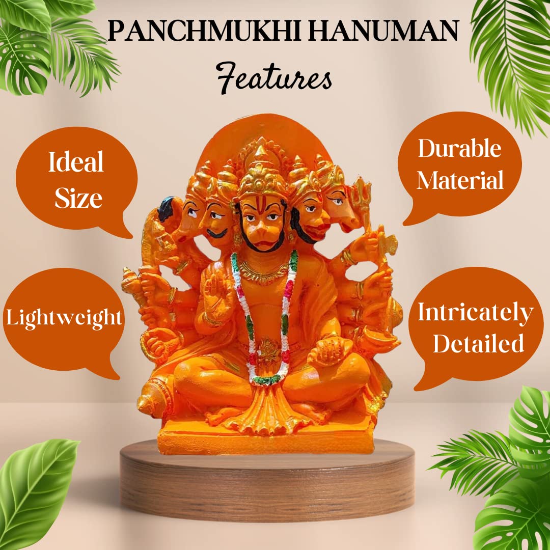 Panchmukhi Hanuman Statue for Car, Home, Office