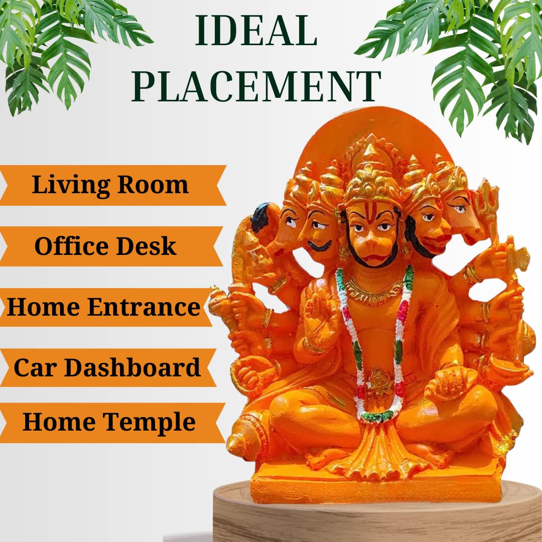 Panchmukhi Hanuman Statue for Car, Home, Office