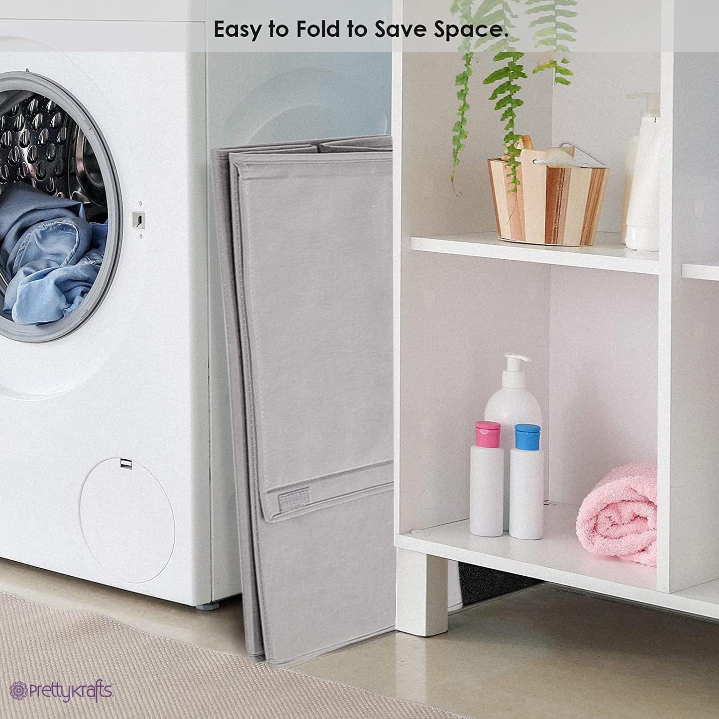 High-Quality Non Woven Foldable Laundry Basket with Lid for Clothes Storage