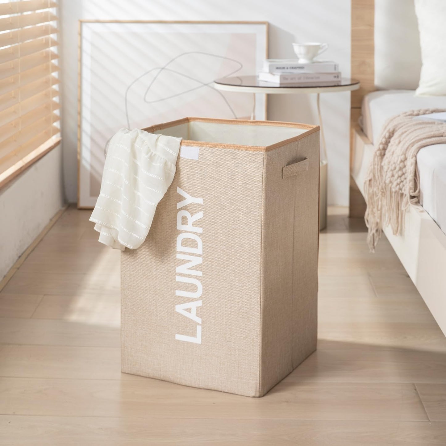 High-Quality Non Woven Foldable Laundry Basket with Lid for Clothes Storage