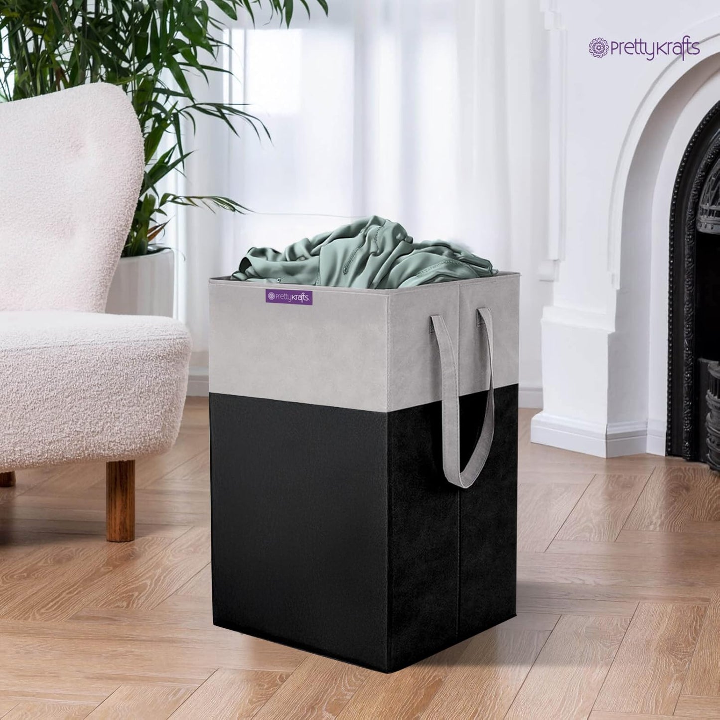 High-Quality Non Woven Foldable Laundry Basket with Lid for Clothes Storage