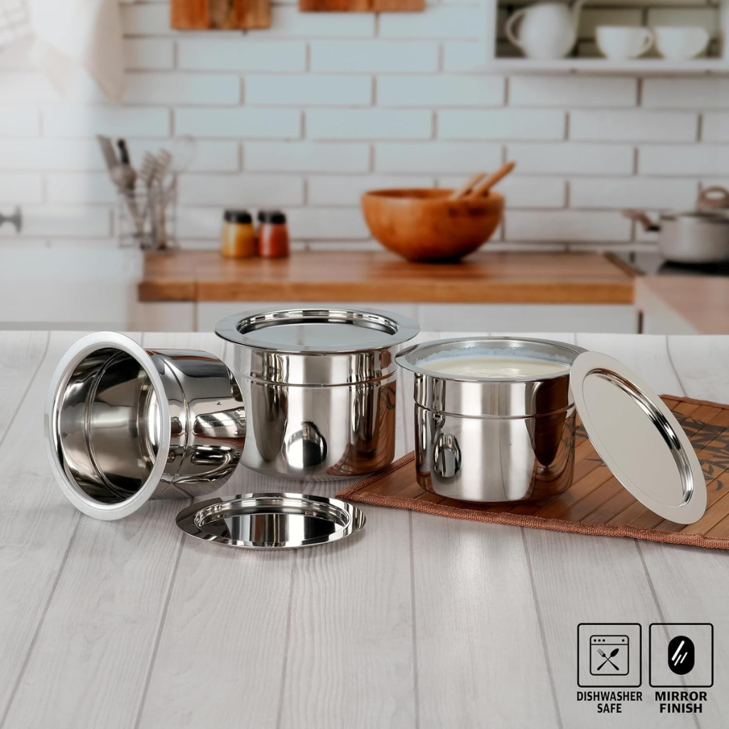 Flat Bottom Steel Container Set