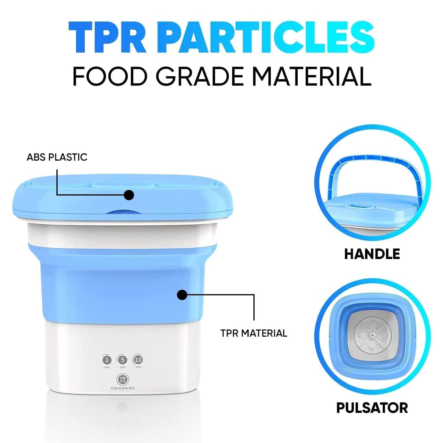 Portable Foldable Mini Washing Machine with Dryer