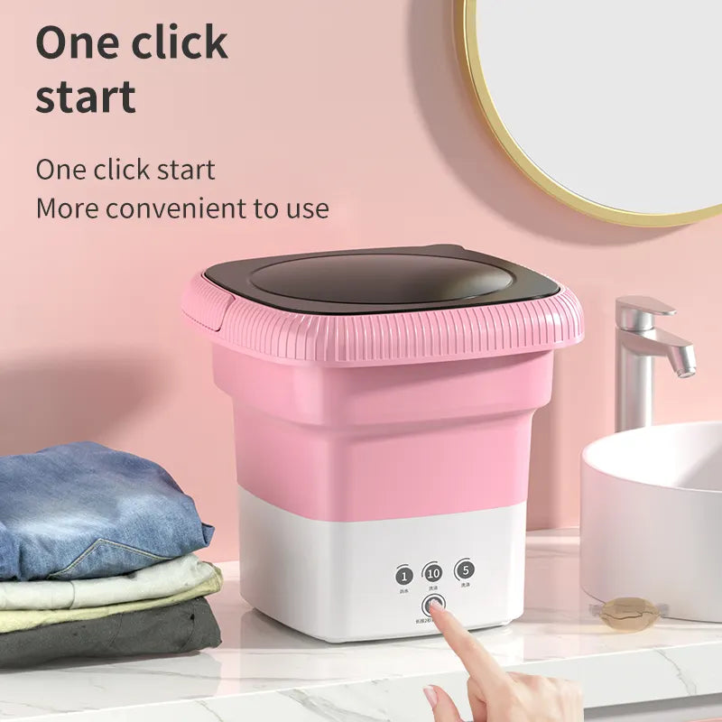 Portable Foldable Mini Washing Machine with Dryer