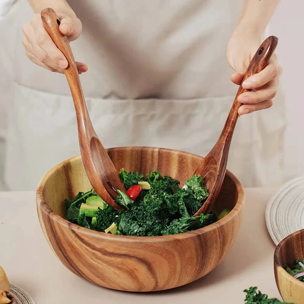 Natural Wooden Spoons Set and Spatula for Cooking Set Of 7