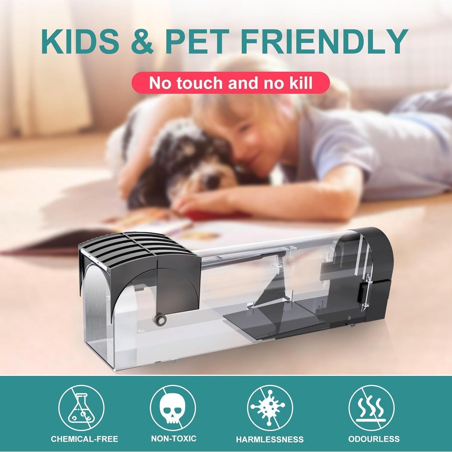 Transparent Mouse Trap Cage for House Garden