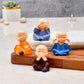 India Buddha Monk Set of 4 Statue Figurines Showpiece