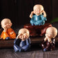 India Buddha Monk Set of 4 Statue Figurines Showpiece