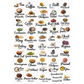 Essential Indian Cooking Ingredients Sticker Waterproof Pack of 4