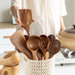 Natural Wooden Spoons Set and Spatula for Cooking Set Of 7
