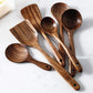 Natural Wooden Spoons Set and Spatula for Cooking Set Of 7